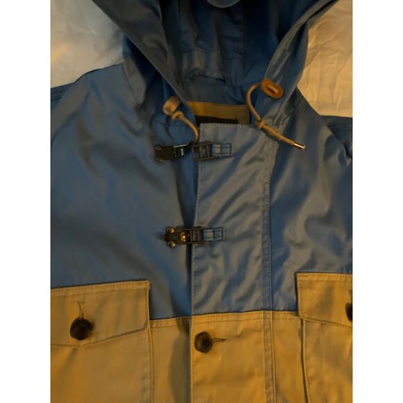 H&M Label of Graded Goods Men’s Jacket Med Blue 
Hooded Field Parka Utility Coat - Picture 10 of 12
